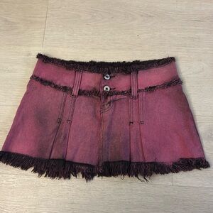 I Am Gia low waisted purple/pink denim skirt